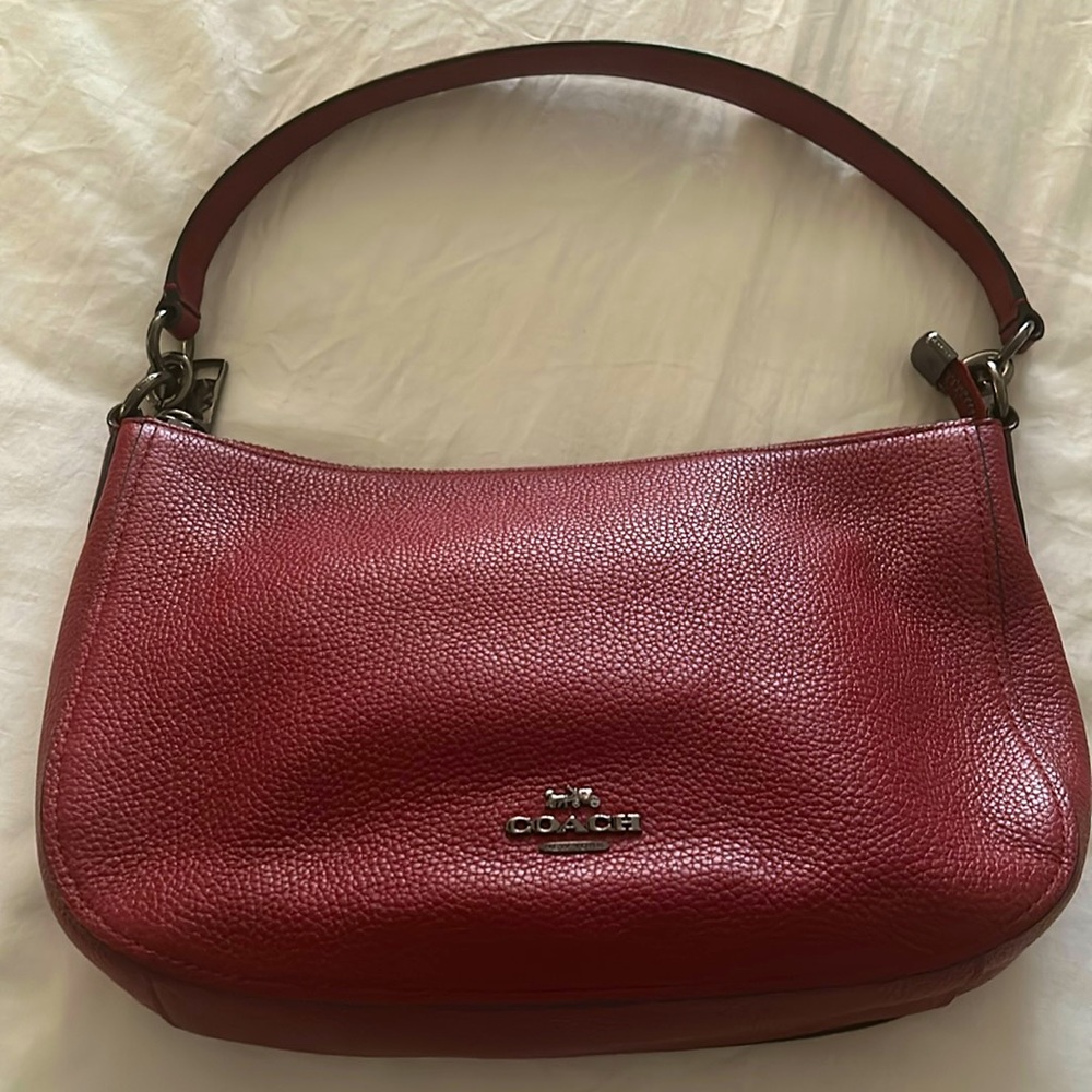Coach Red Pebble Chelsea bag